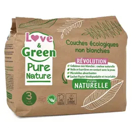 Love & Green Change Bébé Pure Nature Couche Écologique Taille 3 42 unités