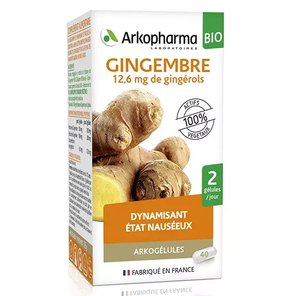 Arkopharma Arkogélules Organic Ginger 40 Capsules