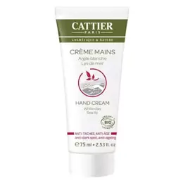 Cattier Argile Blanche Crème Mains Anti-Taches et Anti-Âge 75ml