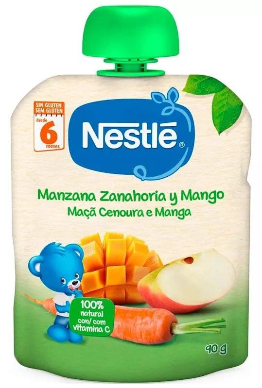 Naturnes Nestlé Bolsa de Frutas Manzana, Zanahoria y Mango 90 gr