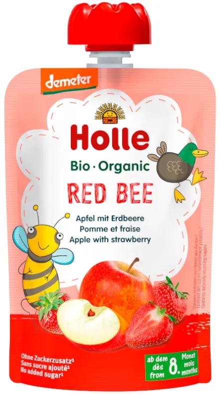 Holle Smoothie RED BEE Pomme et Fraise +8m 100 gr