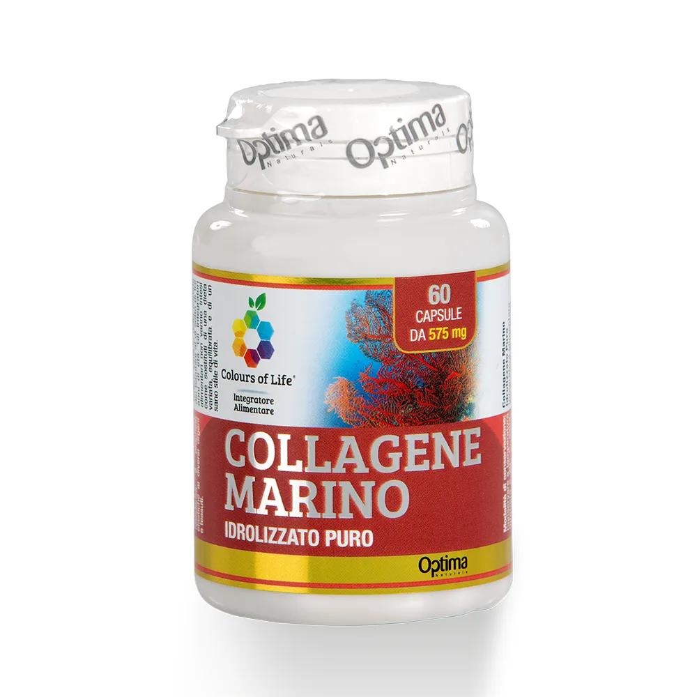 Optima Colours Of Life Collagene Marino Integratore Pelle e Ossa 60 Capsule