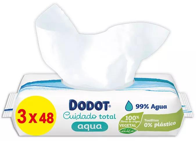 Dodot Toallitas Aqua Plastic Free 3x48 uds