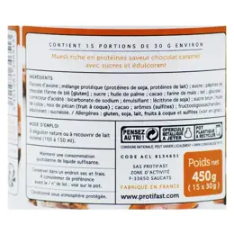 Protifast En-Cas Hyperprotéiné Muesli Chocolat Caramel Pot 450g