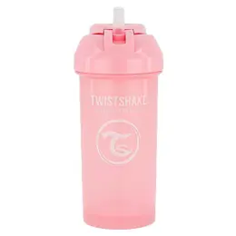 Twistshake Tasse à Paille Rose Pastel +6m 360ml