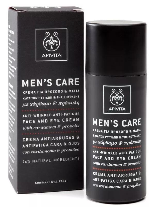 Apivita Mens Care Hombre Crema Antiarrugas y Antifatiga Cara y Ojos 50 ml