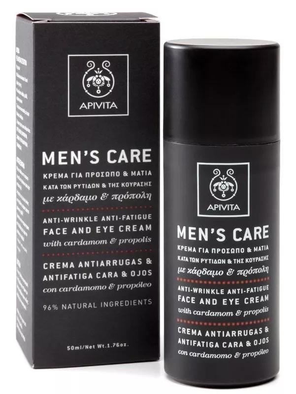 Apivita Mens Care Man Anti-Falten- und Anti-Müdigkeits-Creme mit Kardamom und Propolis 50 ml
