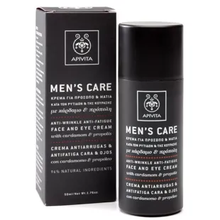 Apivita Mens Care Man Anti-Falten- und Anti-Müdigkeits-Creme mit Kardamom und Propolis 50 ml