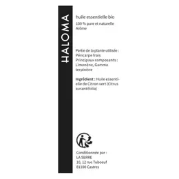 Haloma Huile Essentielle Citron Vert Bio 10ml