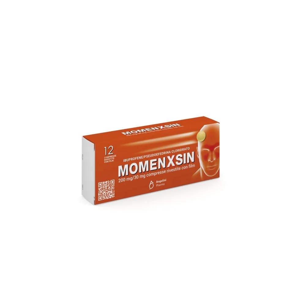 Momenxsin 200mg Ibuprofene + 30mg Pseudofedrina Cloridrato 12 Compresse