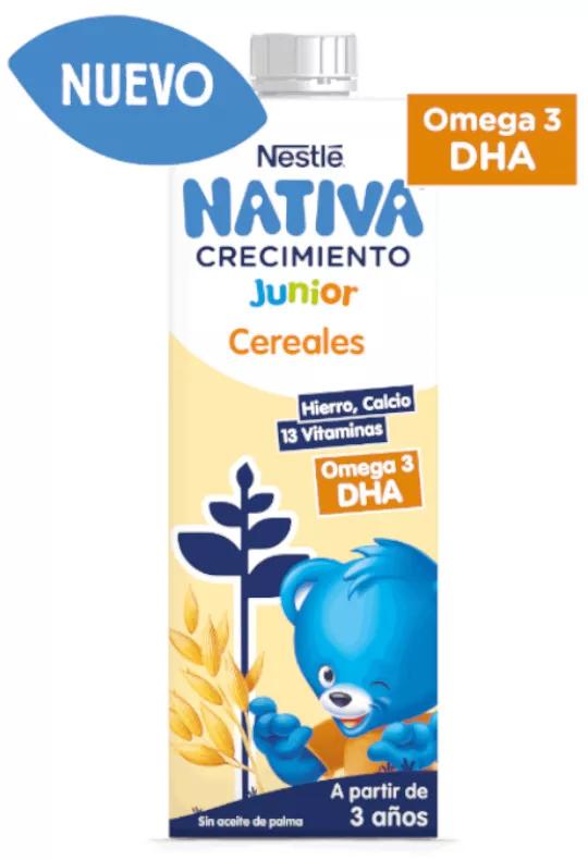 Nativa Nestlé Nativa Leche (3) de crecimiento con cereales, de 12