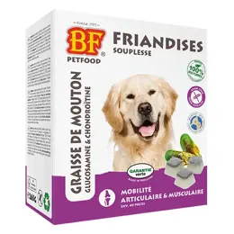 BF Petfood Bonbons Souplesse Articulations et Muscles pour chien, 40 pièces