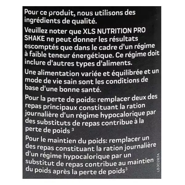 XLS NUTRITION PRO SHAKE Meal Replacement for Weight Control High in Protein