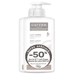 Cattier Soin du Corps Lait Modelant Bio Lot de 2 x 500ml