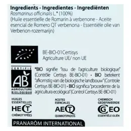 Pranarom Huile Essentielle Romarin à Verbénone Bio 5ml