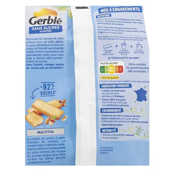 Gerblé No Added Financial Sugars with Almonds 175g