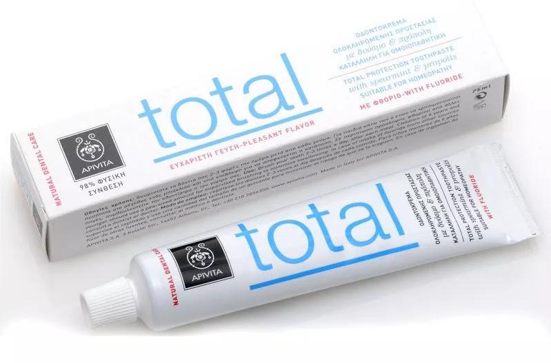 Apivita Creme de dentes Proteção Total Hortelã e Propóleo com Fluor 75ml