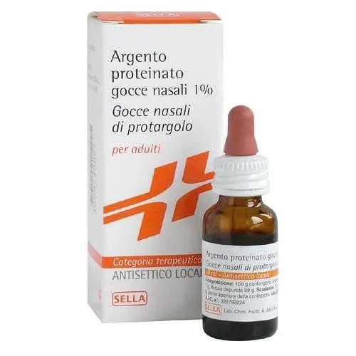 Argento Proteinato Sella 1% Gocce Nasali e Auricolari Flacone da 10 ml