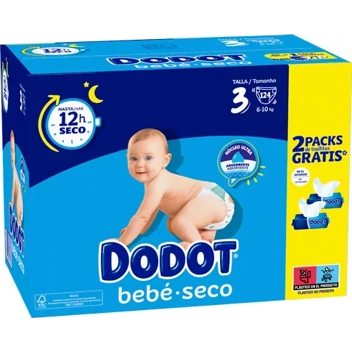 Dodot Box Pañales Bebé Seco Talla 3 + Toallitas Online