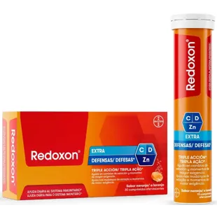 Redoxon Extra Defenses Vitamin D, Vitamin C and Zinc 30 Effervescent Tablets Orange