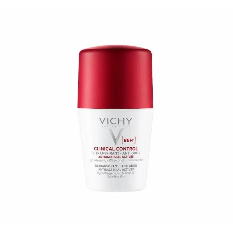 Vichy Deodorante Clinical Control 96H Anti -Traspirante No Alcool, Anti -Batterico Ipoallergenico per Pelli Sensibili Anti -Odore 50 ml