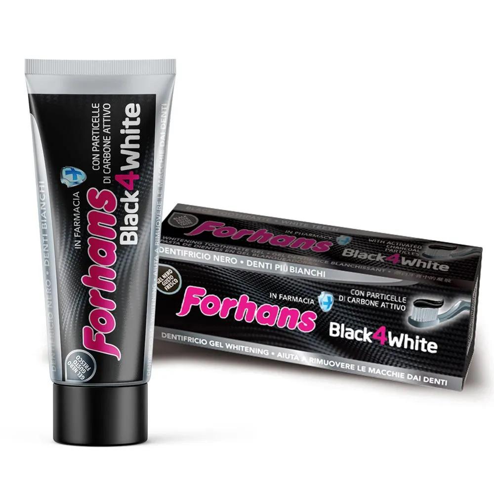 Forhans Black4White Dentifricio Ultrasbiancante 75 ml