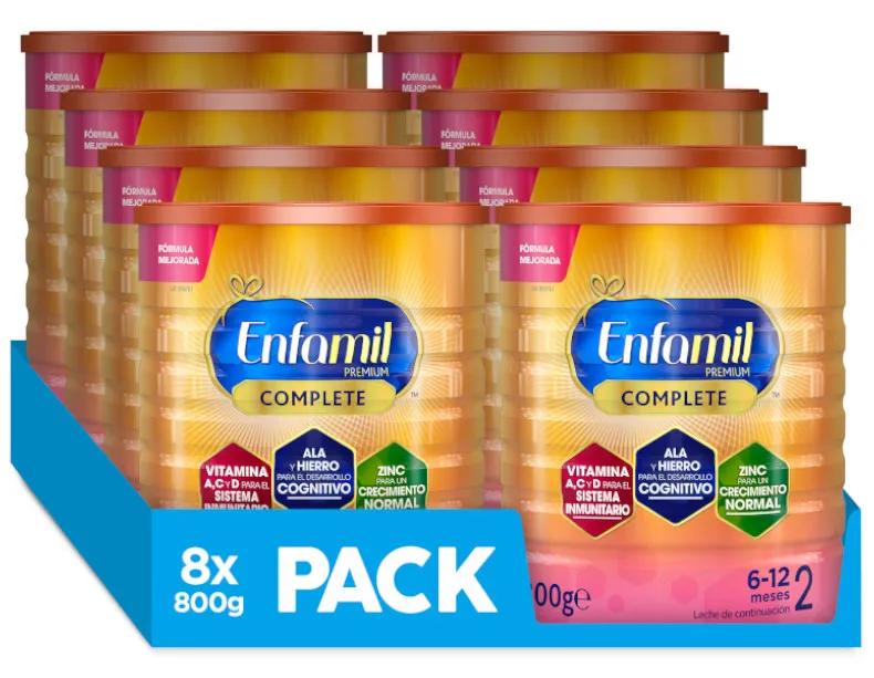 Enfamil 2 Premium Complet 8 Bouteilles x 800 gr