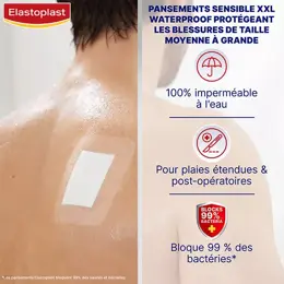 Elastoplast Waterproof Pansement XXL Stérile 8cm x 10cm 5 unités