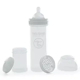 Twistshake Biberon Anti-Colique Blanc +4m 330ml