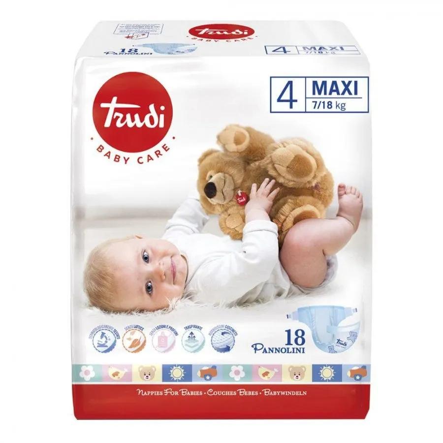 Trudi Baby Care Pannolini Assorbenti Antirritazioni Maxi 7-18 Kg 18 Pannolini