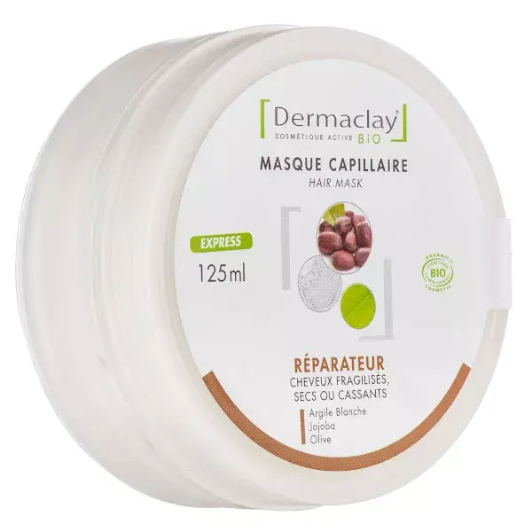 Dermaclay Soin Capillaire Masque Réparateur Bio 125ml