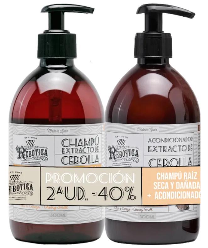 Mi Rebotica Shampoing ultra-doux à l&#39;extrait d&#39;oignon 500 ml + Après-shampoing 500 ml