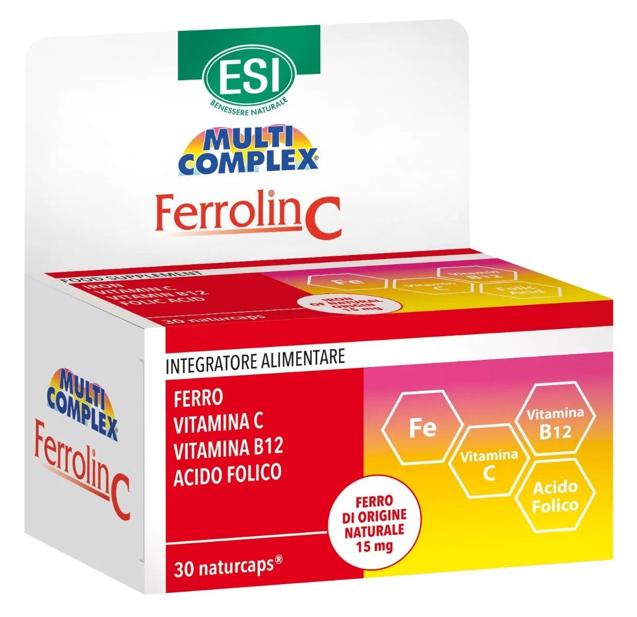 Esi Ferrolin C Integratore Ferro 30 Capsule