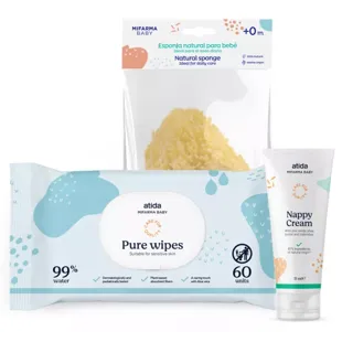 Mifarma Baby Pack Esenciales Cambio de Pañal con Toallitas Agua Pure Wipes