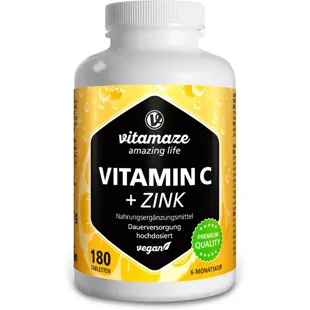 Vitamaze Vitamin C 1000 mg + Vegan Zinc 180 Tablets