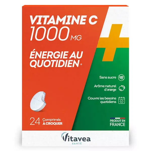Vitavea Vitamine C 1000mg Energie au quotidien 24 comprimés à croquer