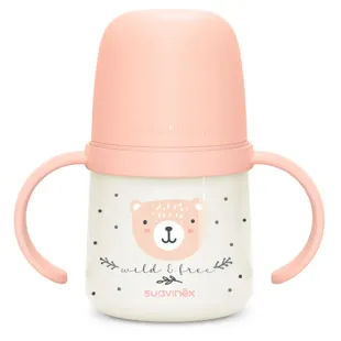 Suavinex Wild&amp;Free Baby Bottle with Sparkling Handles Pink +6m 150ml
