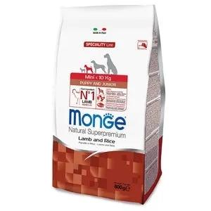 Monge Mini Puppy E Junior Agnello Riso E Patate Cibo Secco Per Cani Cuccioli Taglia Piccola Sacco 800G