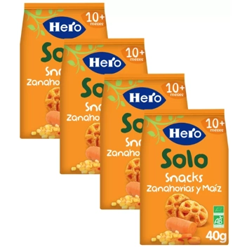 Hero Solo Snack Ecológico Guisantes y Maíz 40 gr -Vistafarma