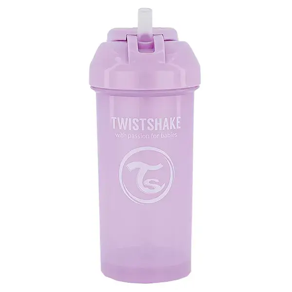 Twistshake Tasse à Paille Violet Pastel +6m 360ml