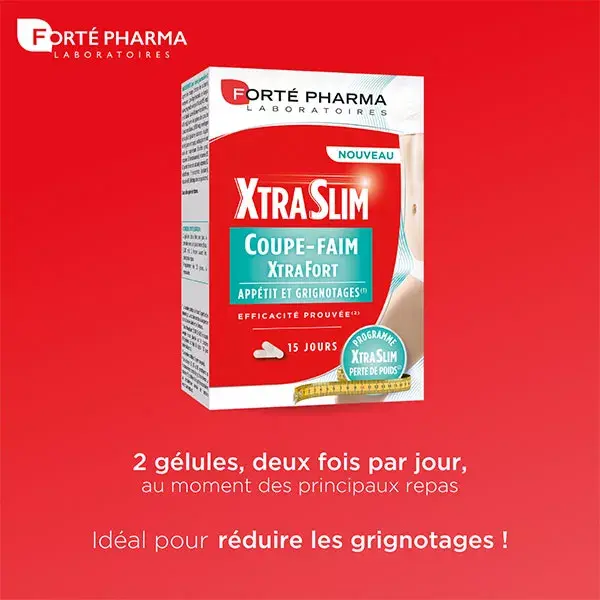 Forté Pharma Xtraslim Coupe-Faim Réducteur d'Appétit Aide Minceur 60 gélules