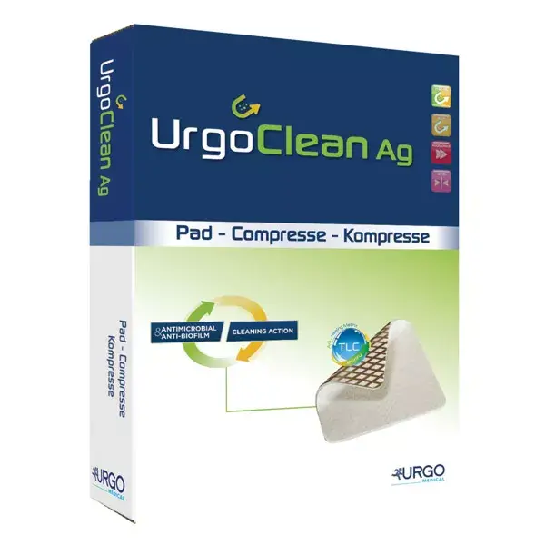 Urgo Urgoclean AG Poly-Absorbant Fiber Compress Dressing 13cm x 12cm 16 Units