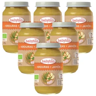 Babybio Jar Tradition Menu Vegetables Ham +8m 6x200 gr