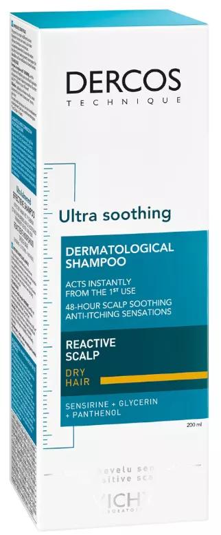 Vichy Dercos Shampooing Ultra-Apaisant Cheveux Secs 200 ml