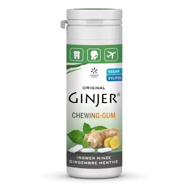 Lemon Pharma Ginjer Chewing Gum Ginger Mint Flavour 30g