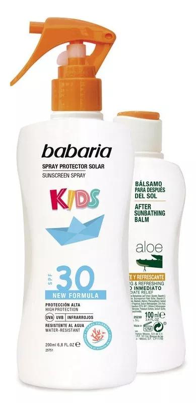 Babaria Spray Protetor Solar Infantil SPF30 200ml + After Sun 100ml