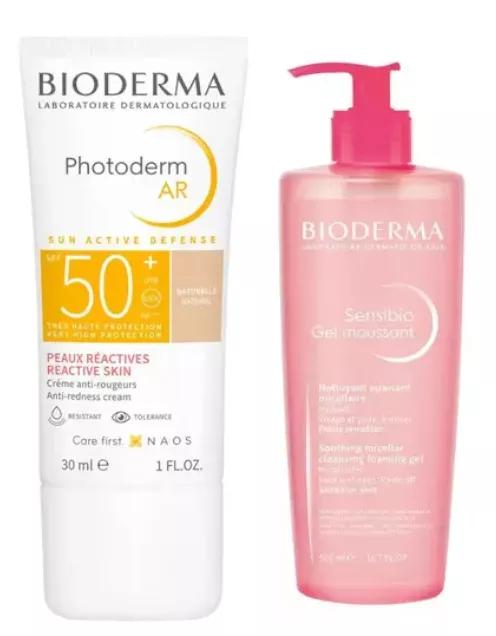 Bioderma Photoderm AR SPF50+ Natürliche Farbe 30 ml + Moussant Gel 500 ml