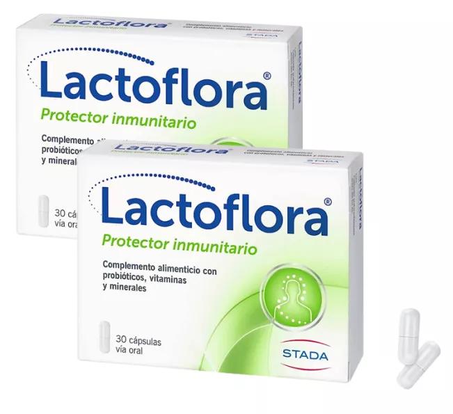 Lactoflora Probiótico Inmunitario Vitaminas y Minerales 2x30 Cápsulas