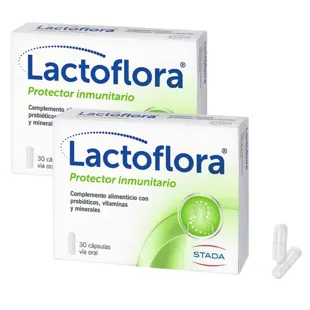 Lactoflora Probiótico Inmunitario Vitaminas y Minerales 2x30 Cápsulas