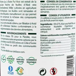 Pur Aloé Jus d'Aloé Vera Bio à Boire 1L